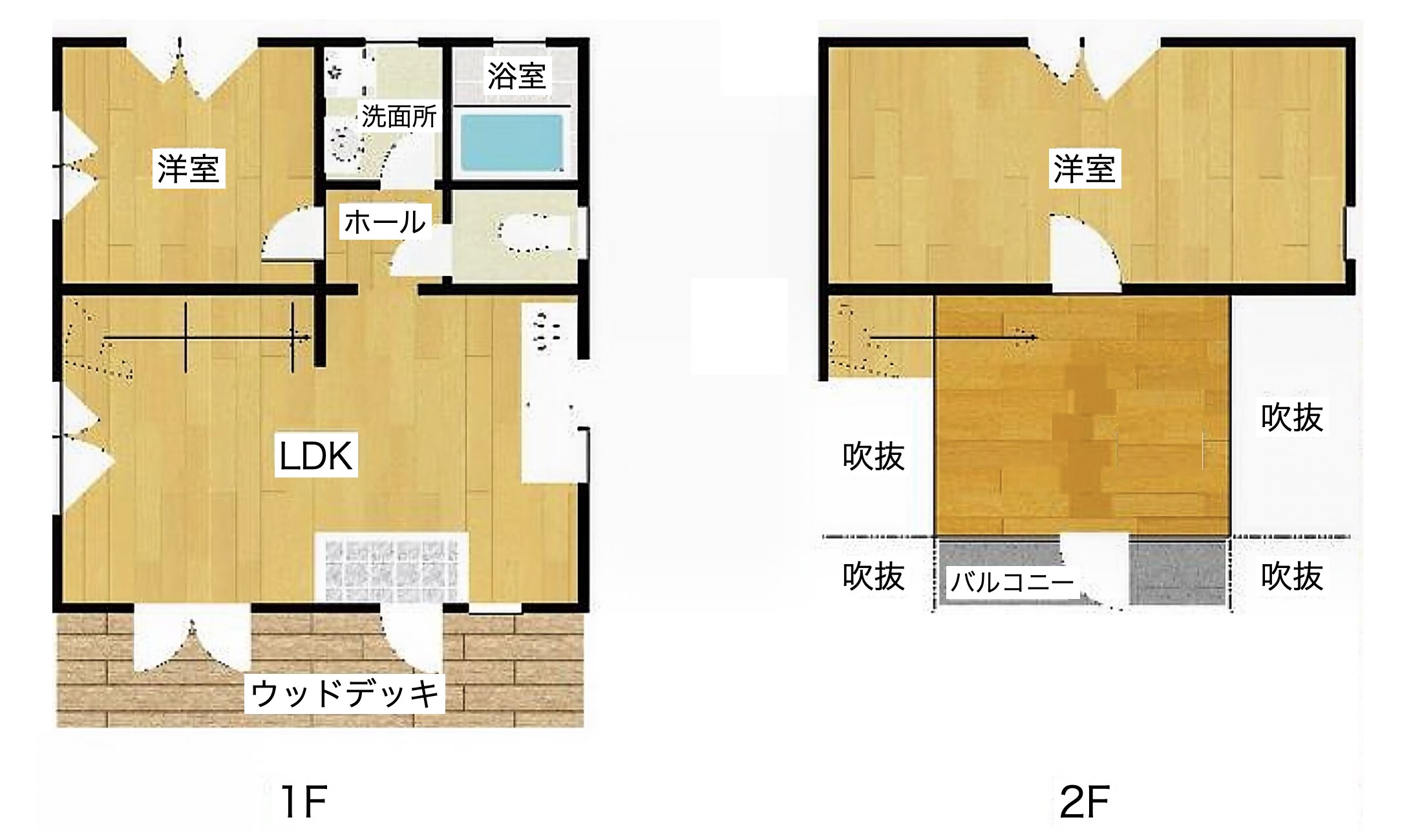 安曇野市穗高のログハウス物件の間取り