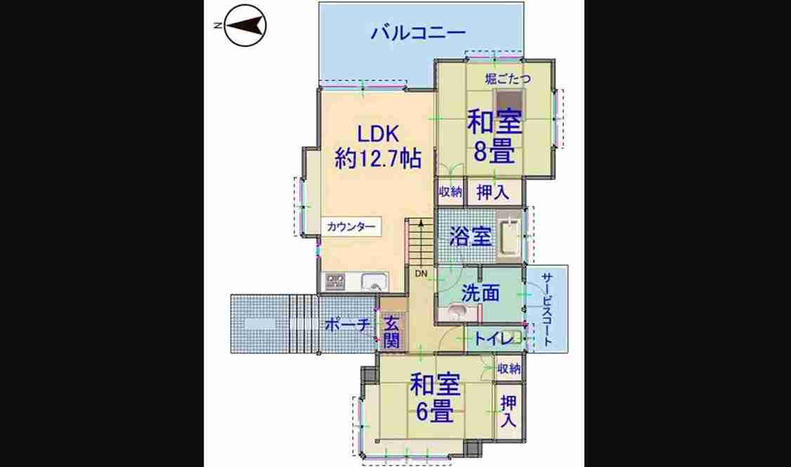 静岡県伊豆市冷川の物件の間取り