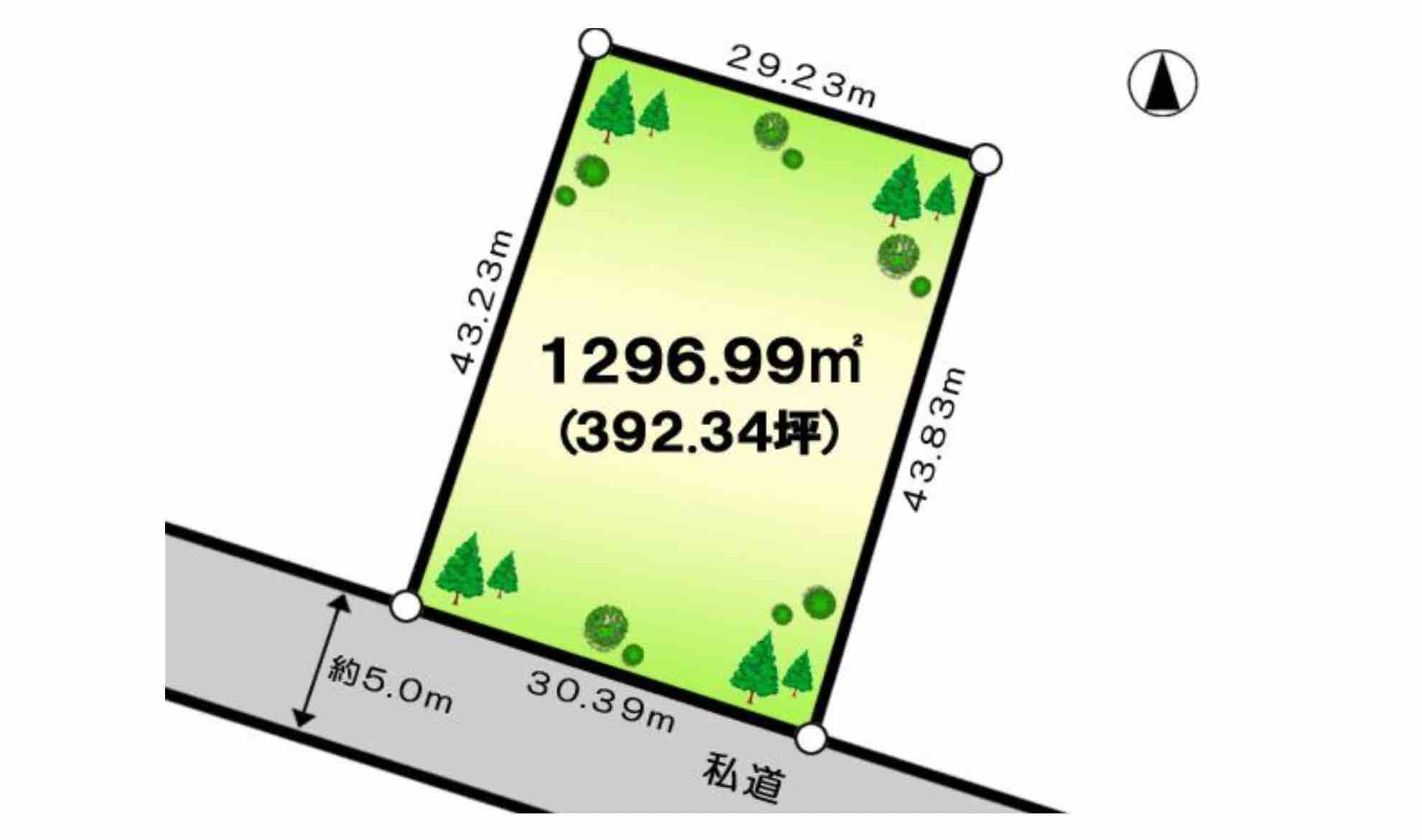 八ヶ岳高原の土地の俯瞰図