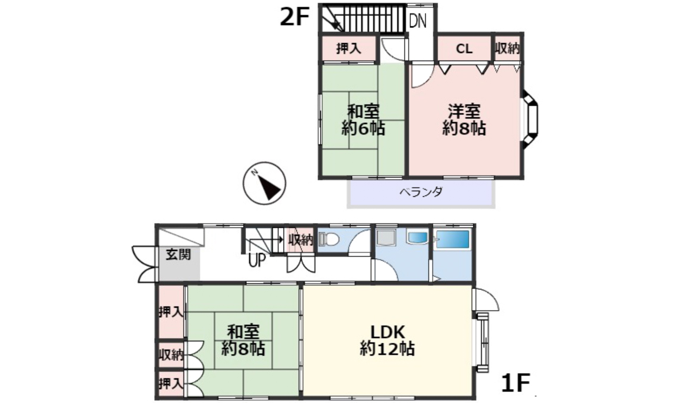 九十九里町片貝の中古戸建の間取り