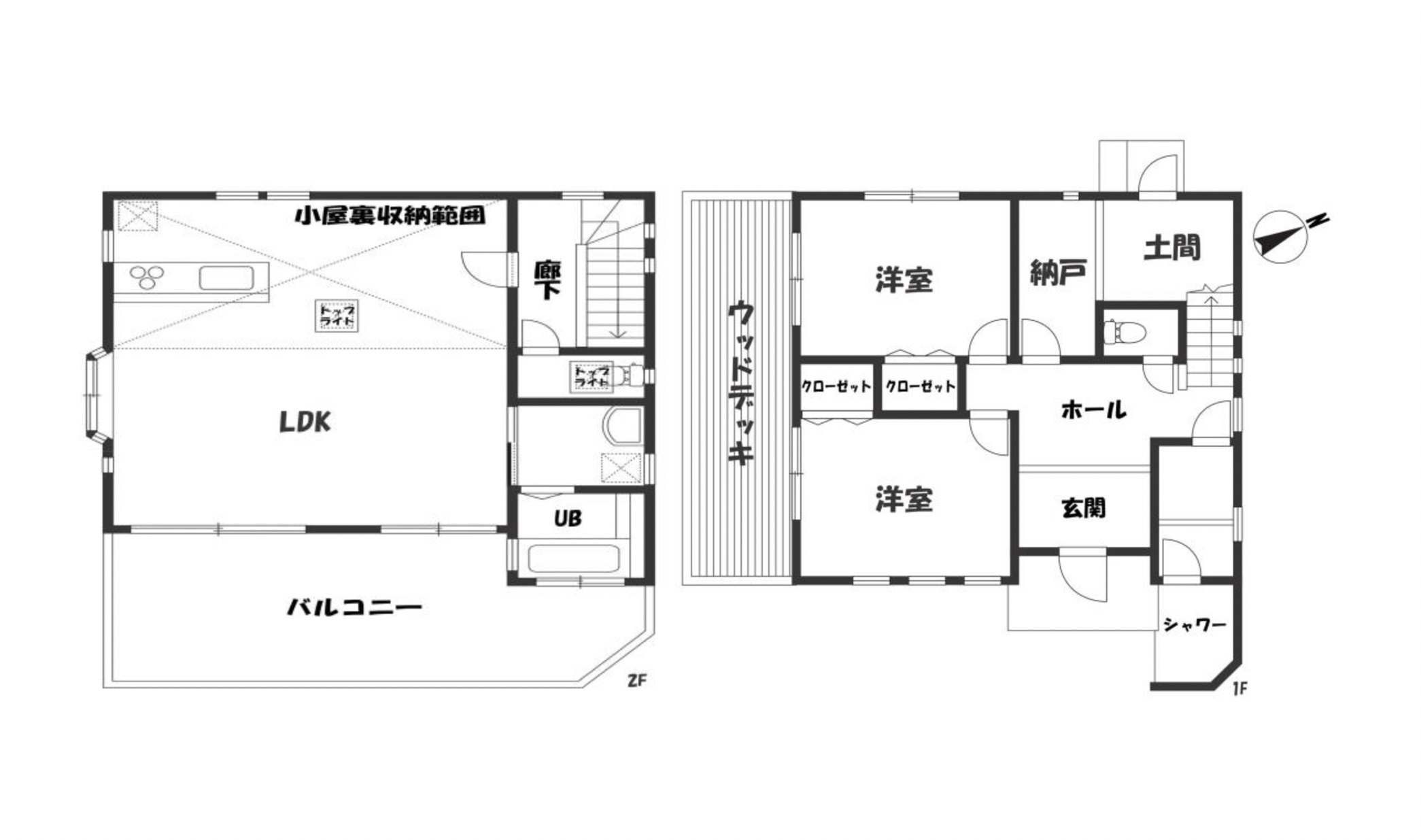 九十九里町中古戸建の間取り