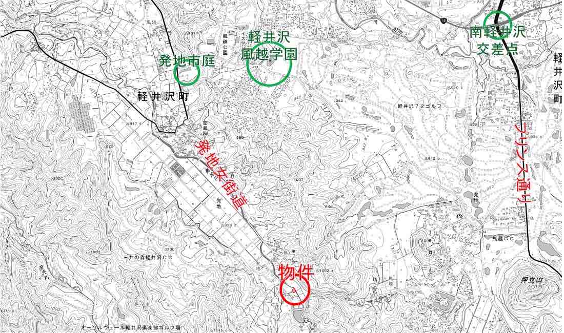 南軽井沢の売土地の外観3