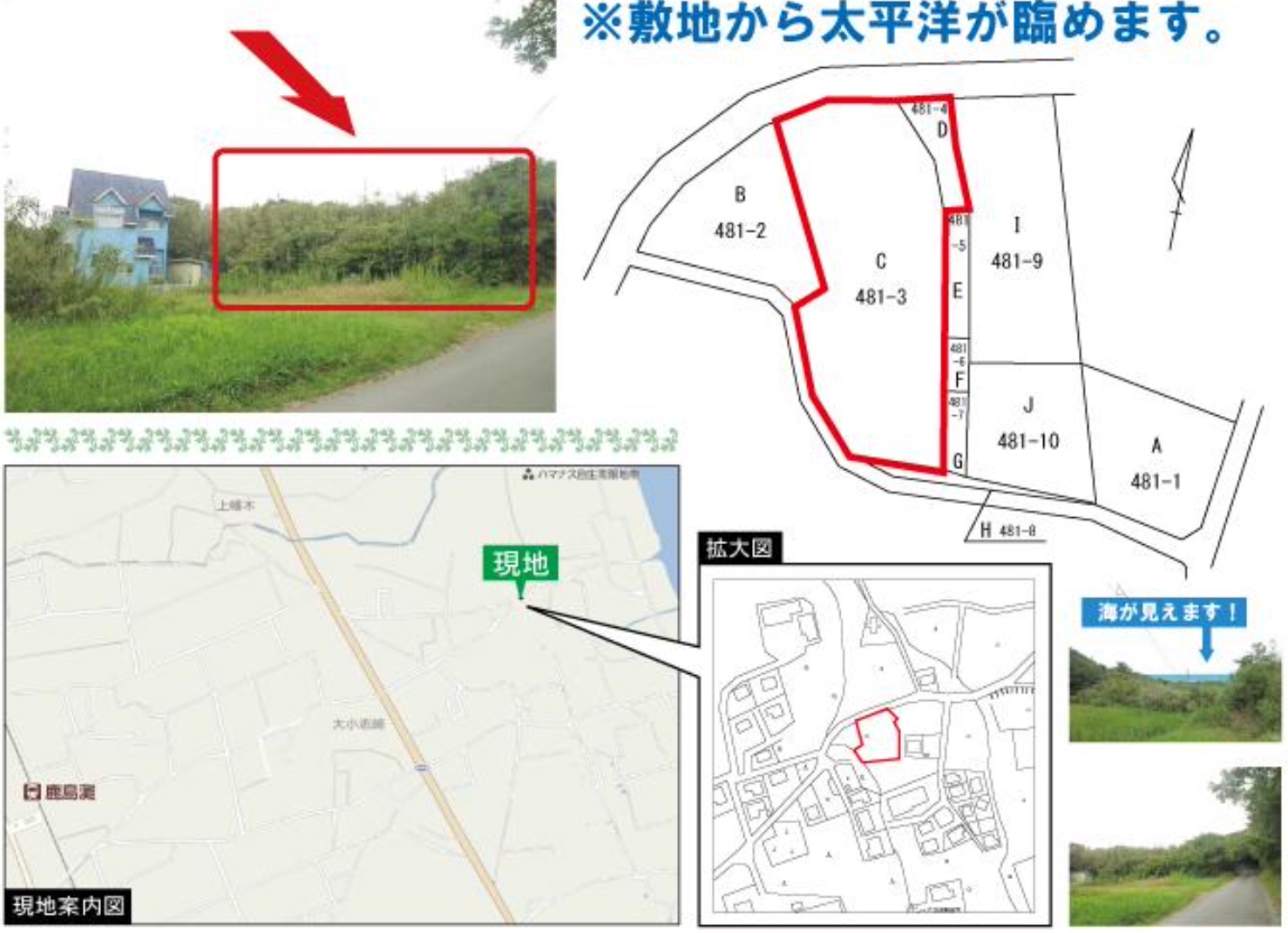 茨城県鹿嶋市大字大小志崎の区画図