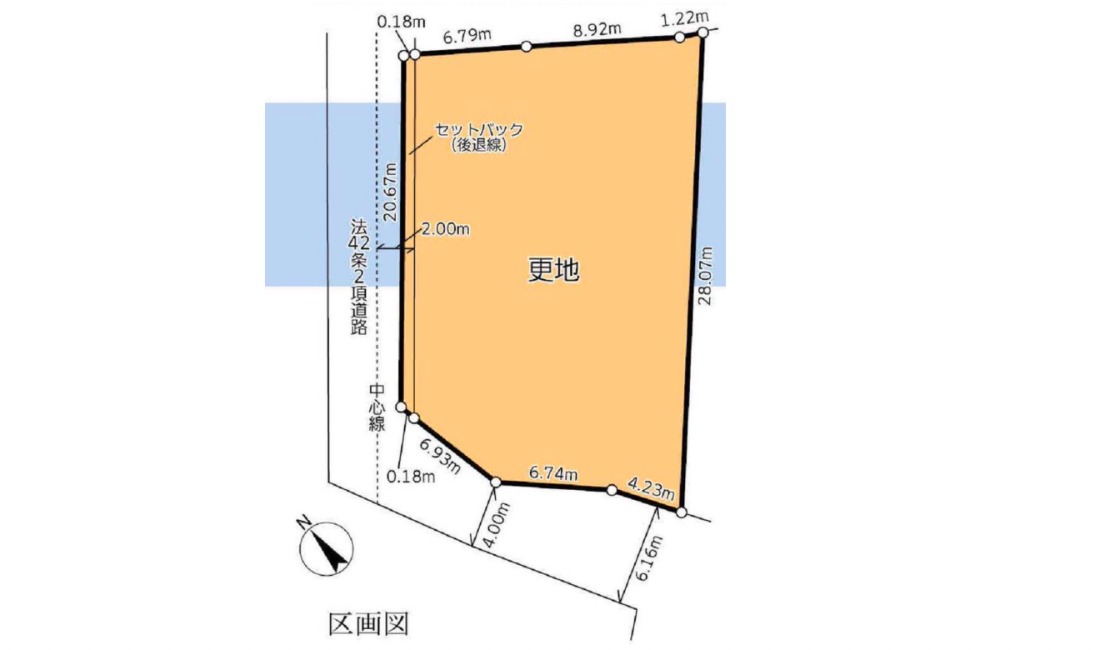 千葉県館山市館山の土地の区画図