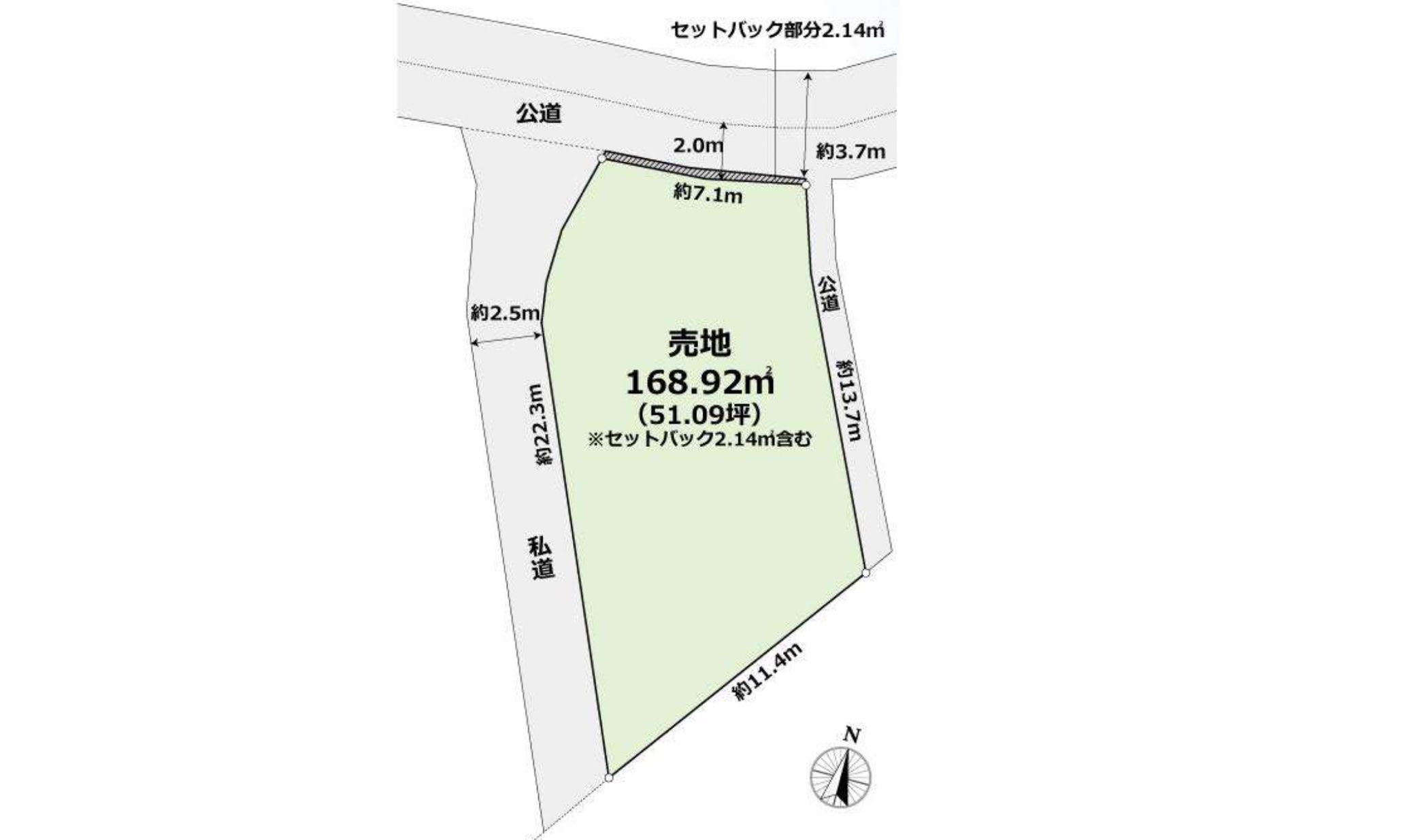 横須賀市秋谷の土地の間取り