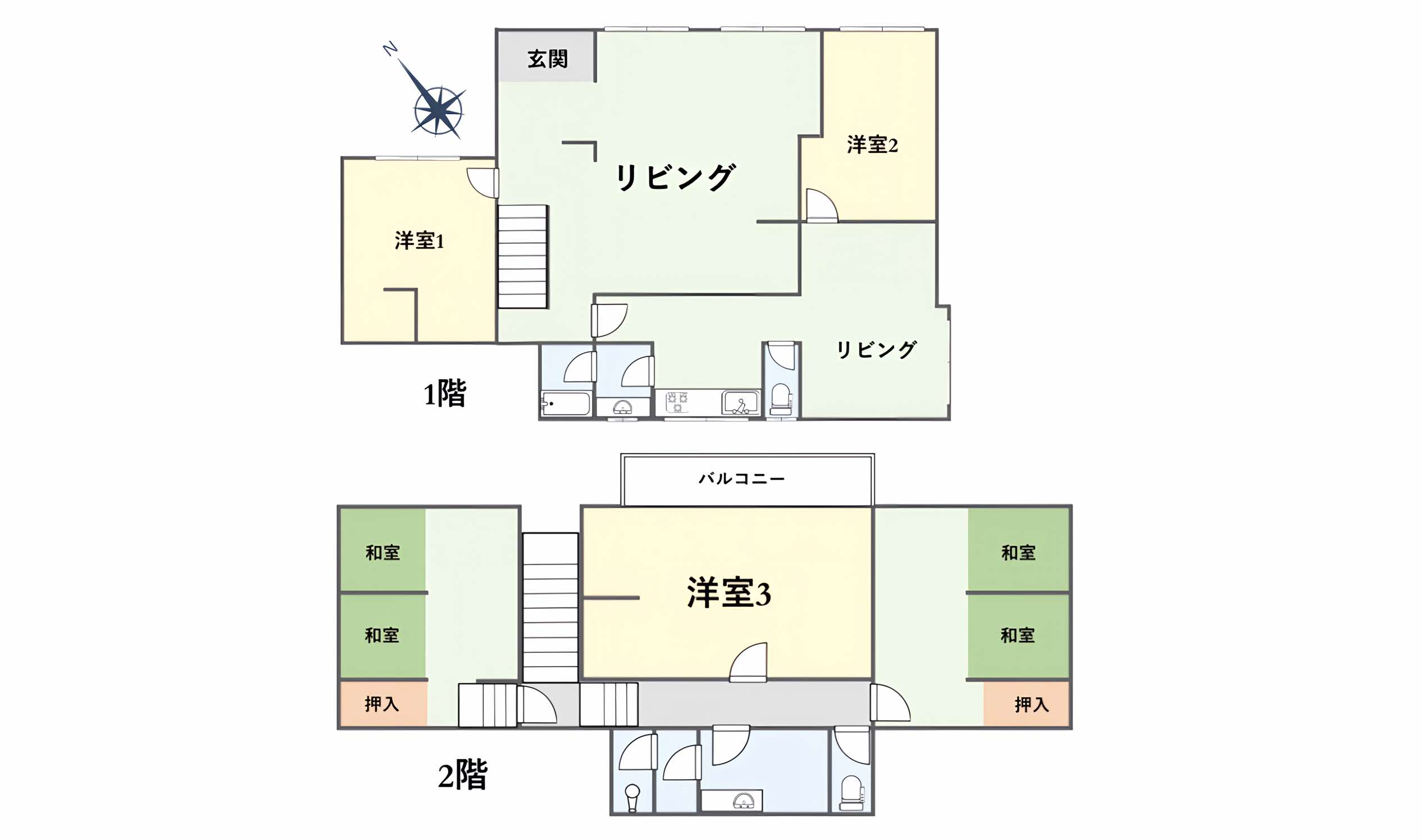 山梨県南都留郡の中古戸建の間取り