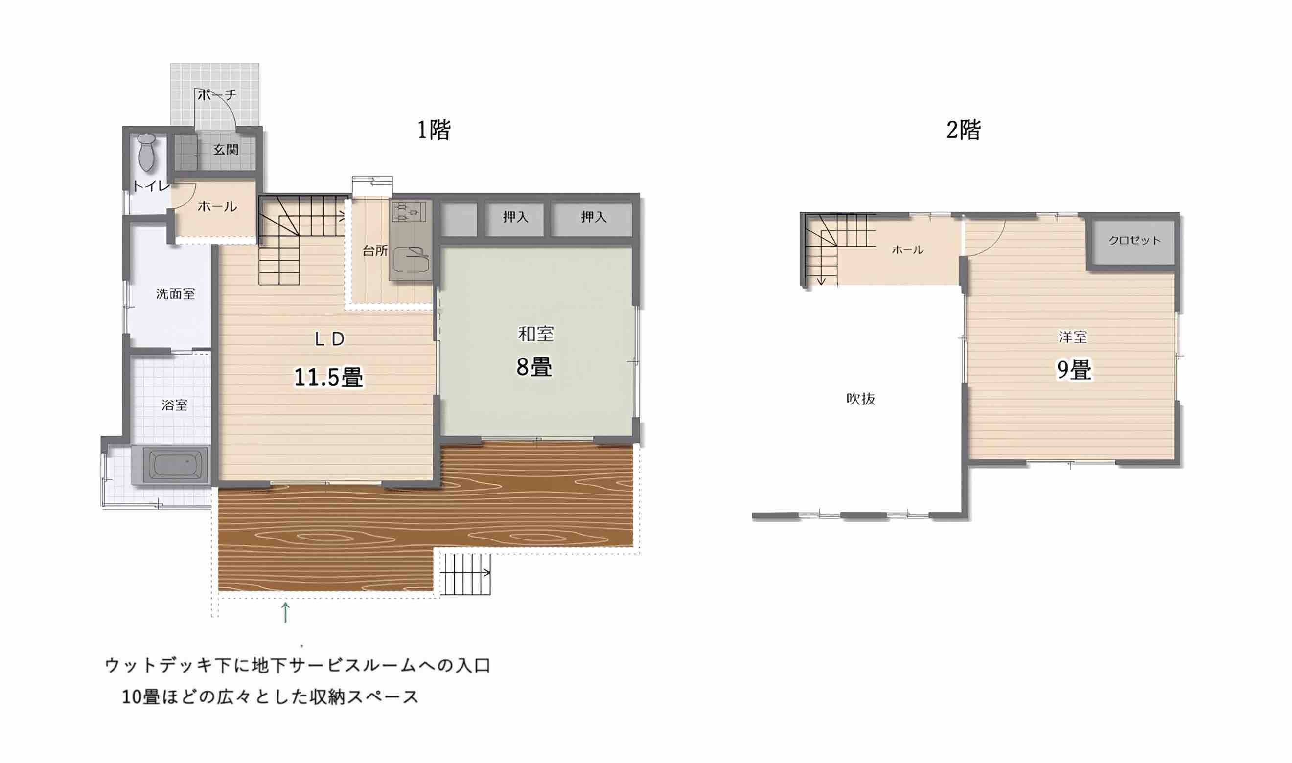 那須高原の別荘の間取り