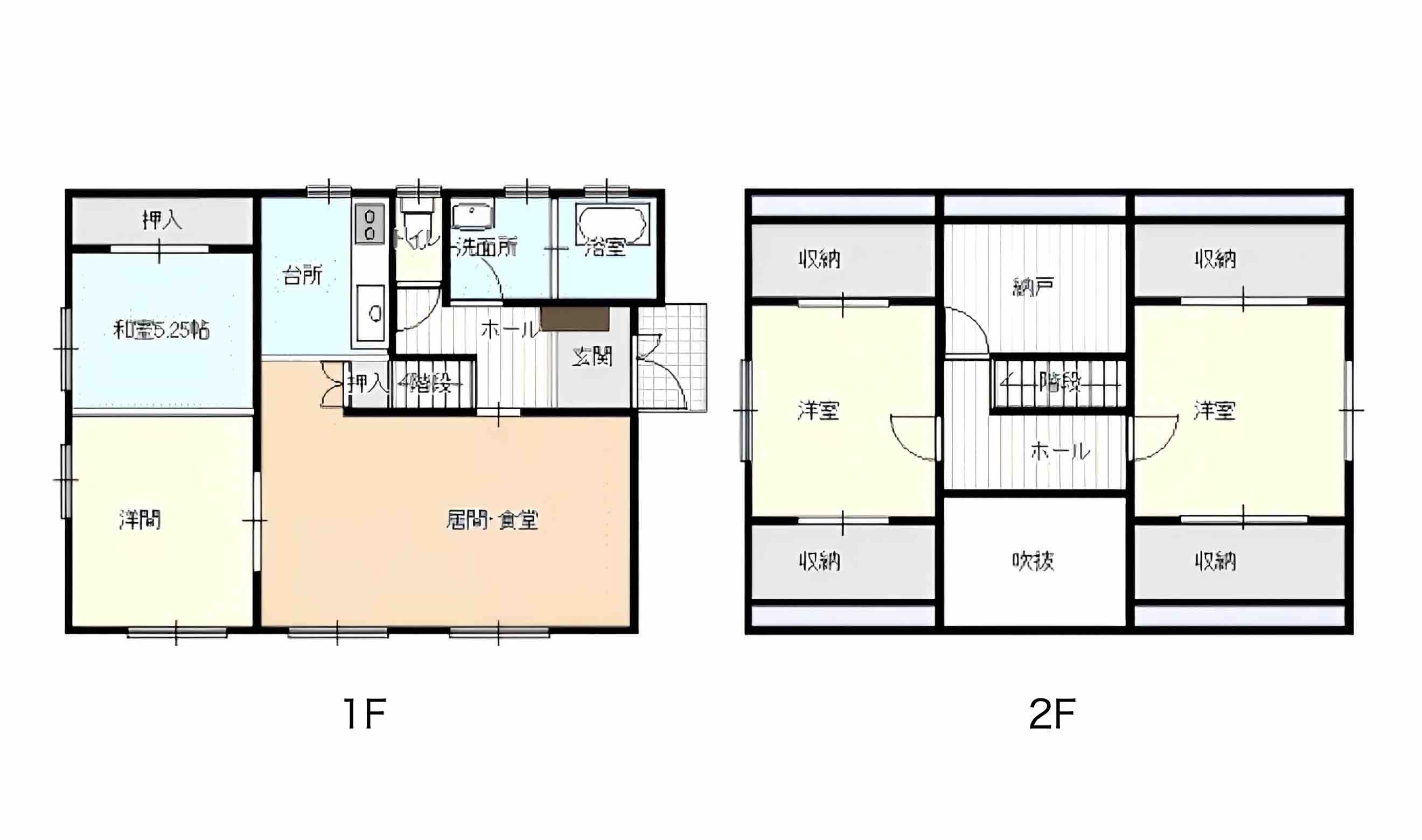 那須町豊原乙の中古戸建の間取り