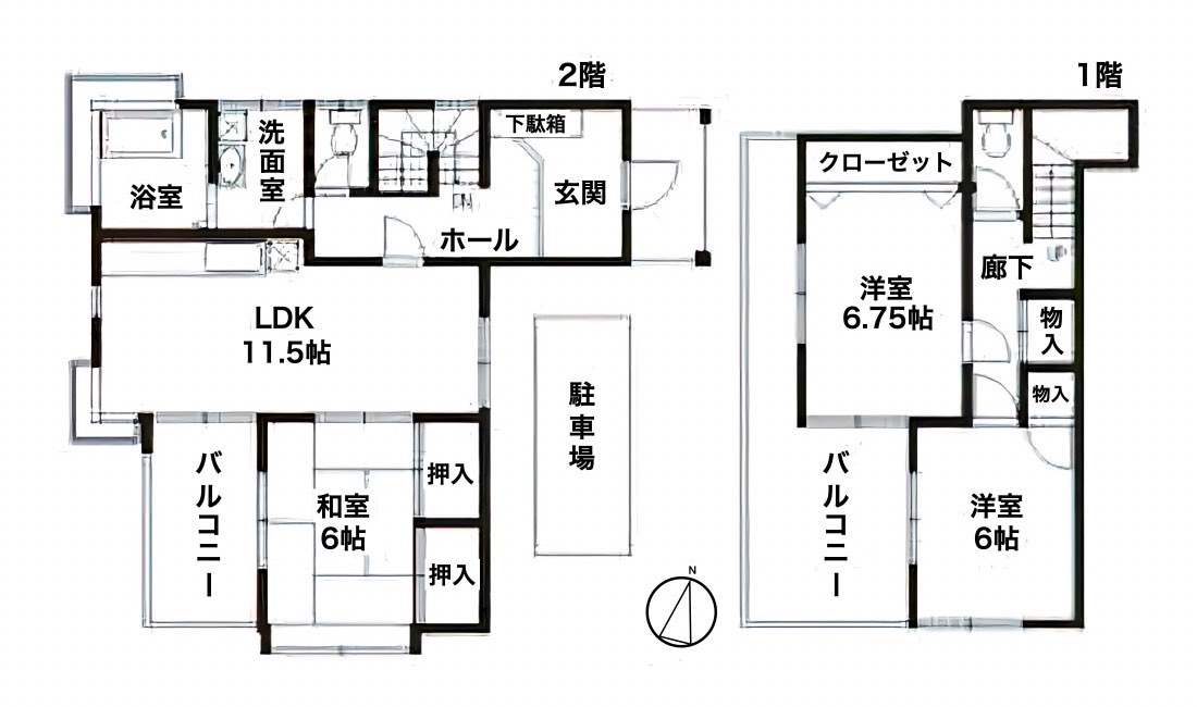 静岡県熱海市泉の物件の間取り