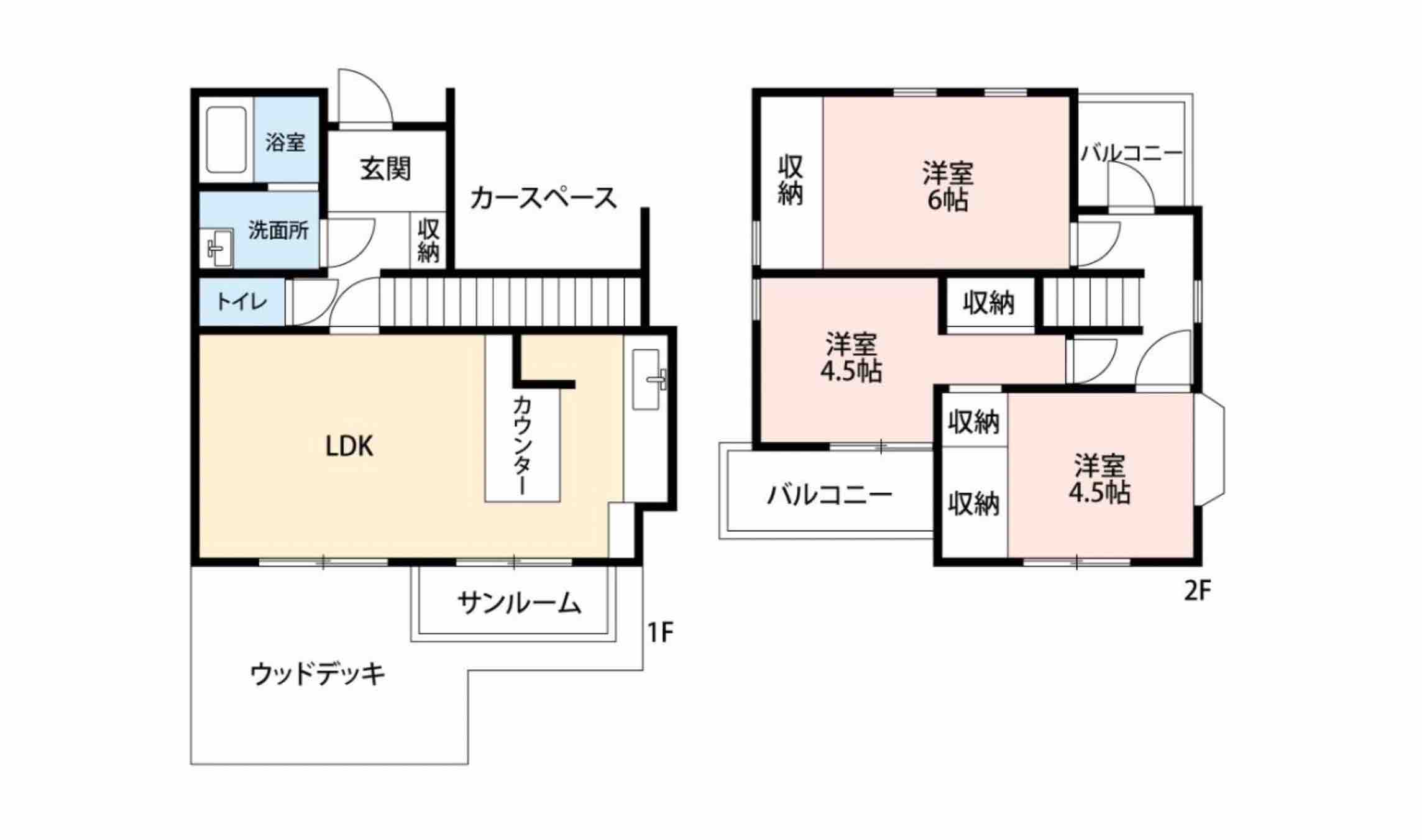 神奈川県茅ヶ崎市柳島の物件の間取り